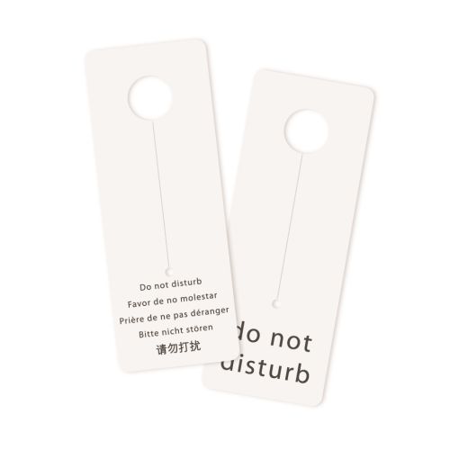 Do Not Disturb Door Hanger Sign, Multilingual  - English, French, German, Spanish and Chinese